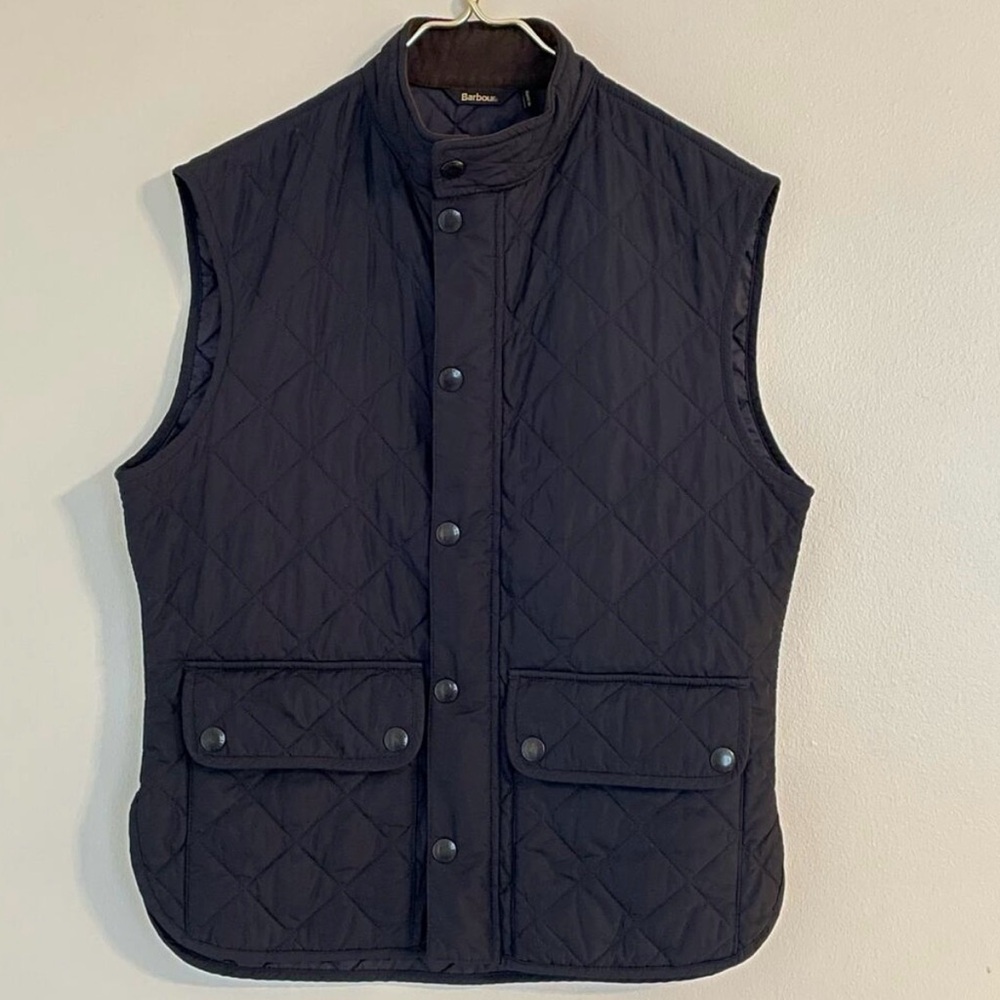 COPY - Barbour Lowerdale Gilet Chore Equestrian Quilted Insulated Vest Navy Men…
